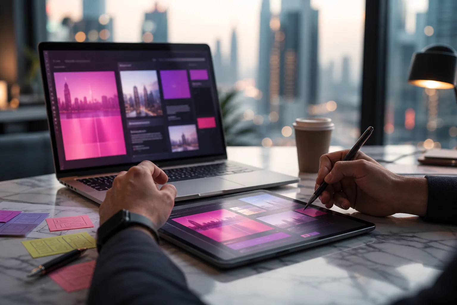 Dubai Web Design (DWD) team planning a custom website package for a Dubai small business.