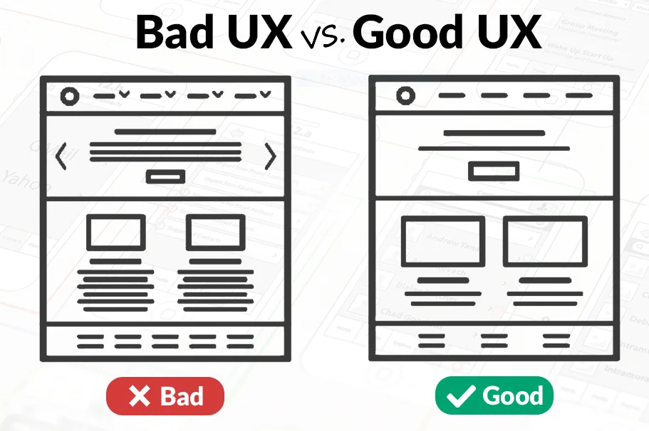 Bad UX/UI website